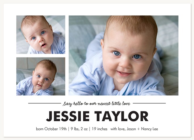Modern New Arrival Baby Announcements