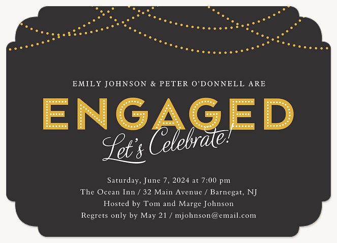 Love Marquee Engagement Party Invitations