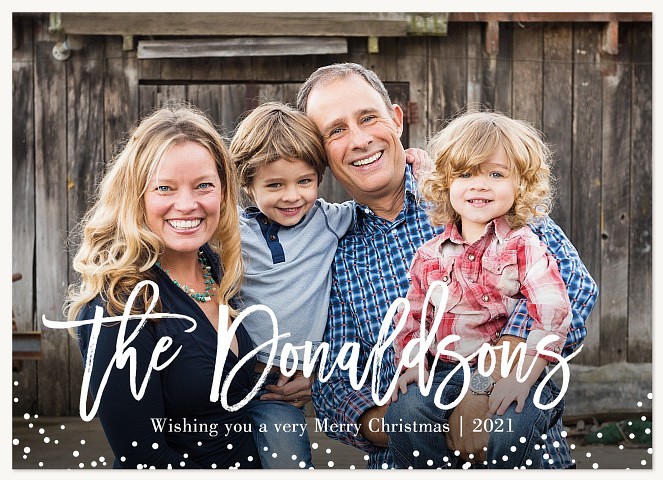 Fallen Snowflakes Personalized Holiday Cards