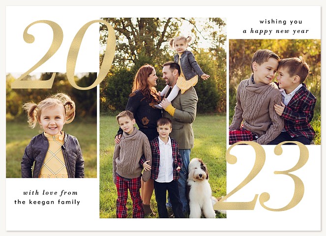 Chic Year Personalized Holiday Cards
