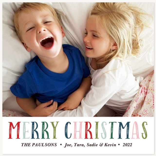 Festive Rainbow Personalized Holiday Cards