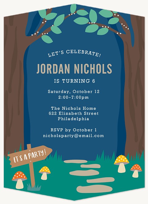 Enchanted Forest Kids Birthday Invitations