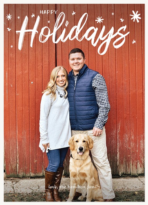 Sketched Stars Personalized Holiday Cards