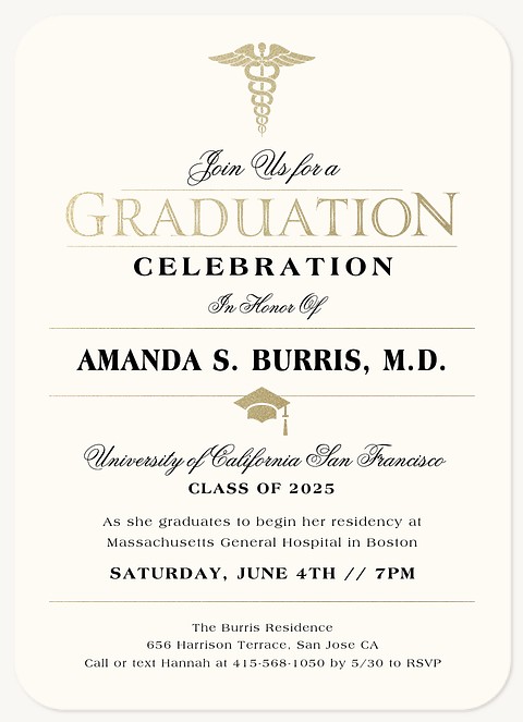 Classic Doctorate | Graduation Invitations