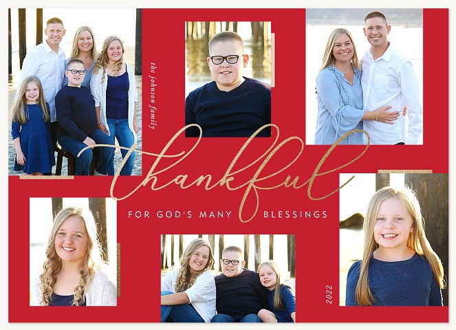 Thankful Personalized Holiday Cards