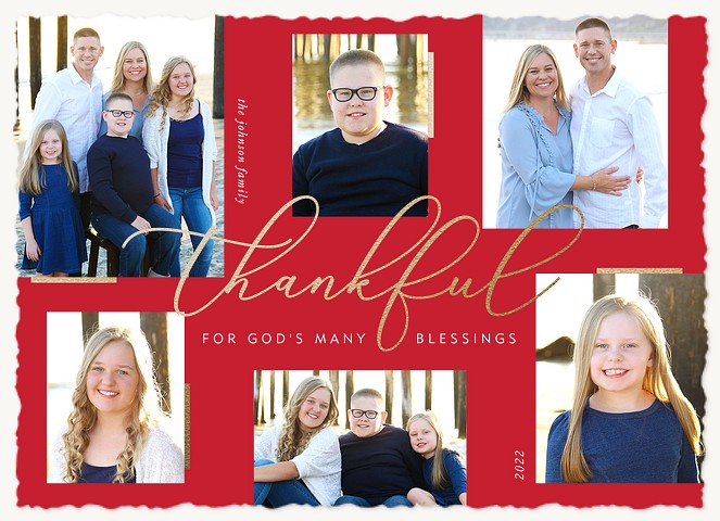 Thankful Personalized Holiday Cards