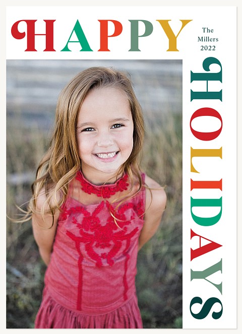 Festive Wishes Personalized Holiday Cards