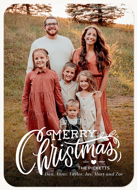 Christmas Script Personalized Holiday Cards