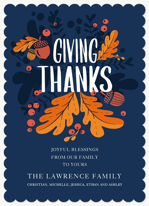 Joyful Thanks Thanksgiving Cards