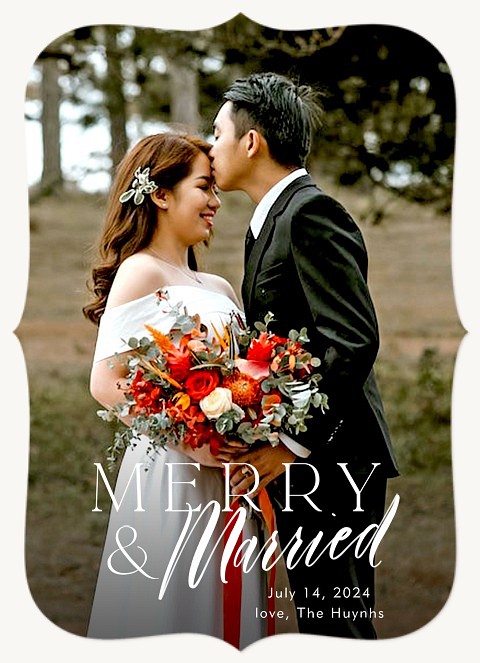 Merry & Married Personalized Holiday Cards