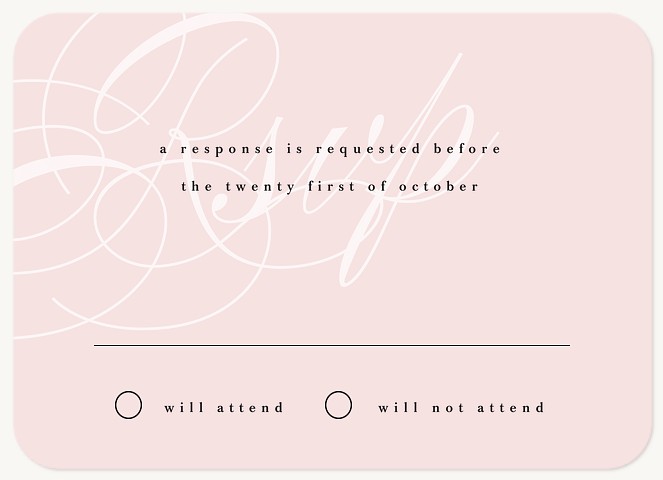 Elegant Flourishes Wedding RSVP Cards