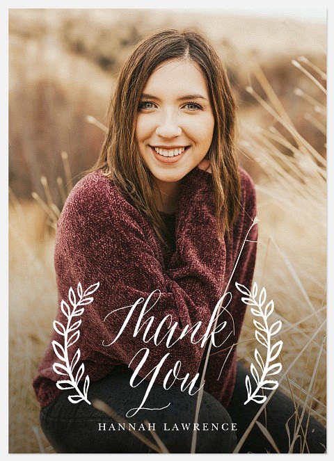 Indigo Laurel Thank You Cards 