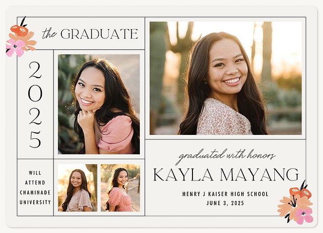 Floral Boho Graduation Cards