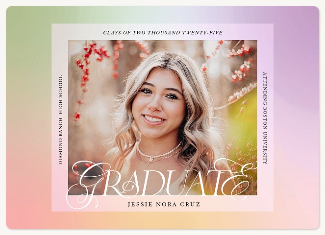 Pastel Glow Graduation Cards