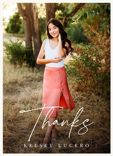 Scripted Thanks Thank You Cards 