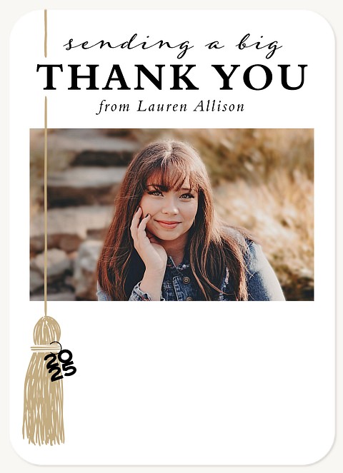 Tassel Overlay Thank You Cards 