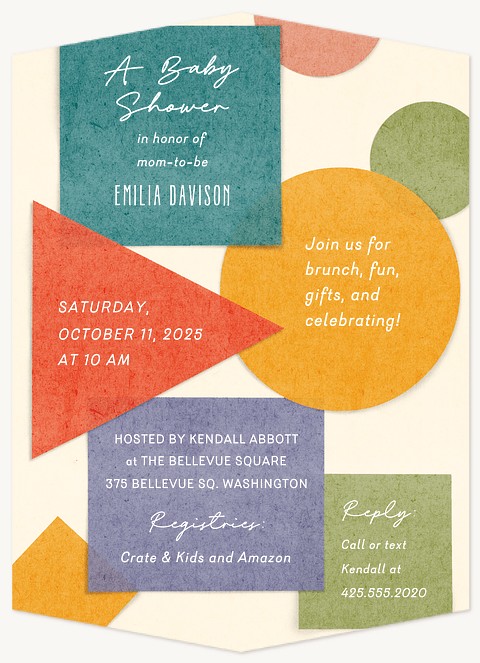 Building Blocks Baby Shower Invites