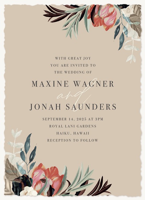 Lush Bouquet Wedding Invitations