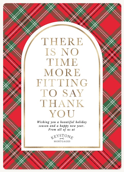 Plaid Arch Holiday & Christmas Magnet Cards