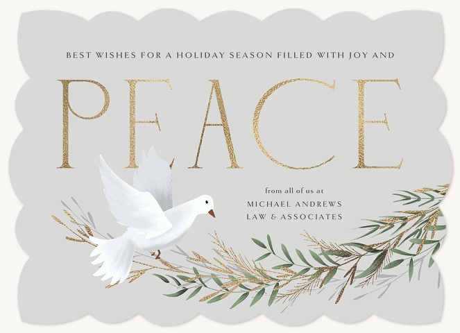 Peaceful Dove Business Holiday Cards