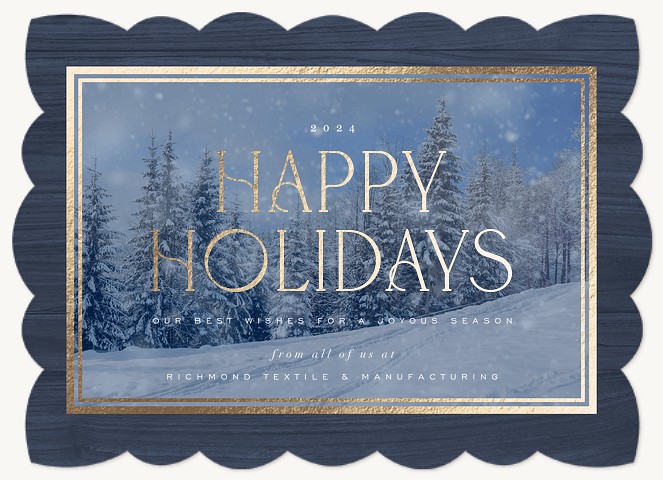 Frosted Snowscape Business Holiday Cards