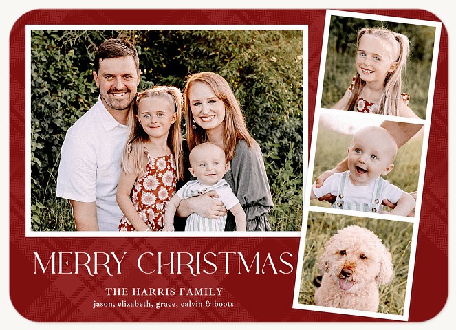 Plaid Snaps Personalized Holiday Cards