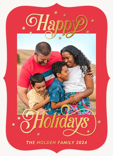 Stars & Swirls Personalized Holiday Cards