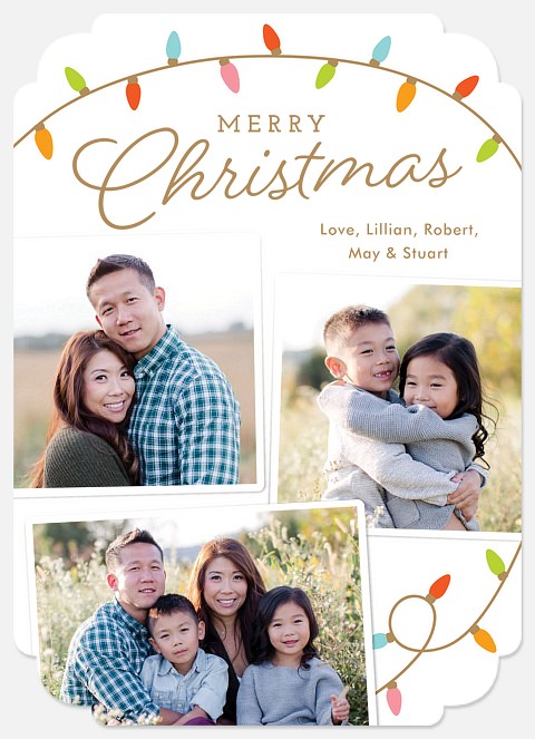 Bright Bulbs Holiday Photo Cards