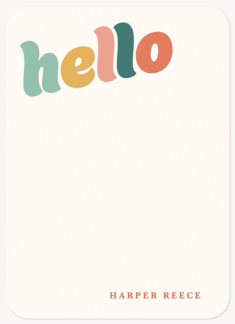 Retro Hello Stationery