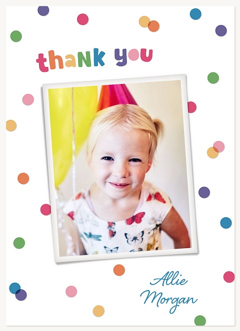 Birthday Confetti Thank You Cards 