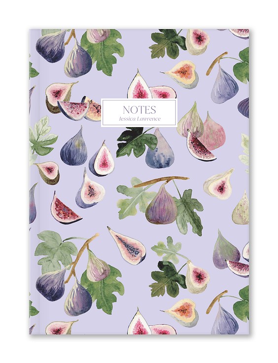 Watercolor Figs Custom Hardcover Journals