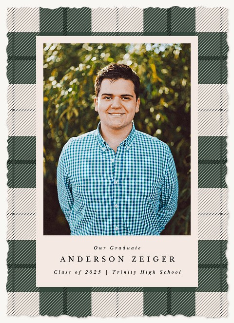 Evergreen Tartan Graduation Cards