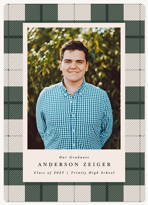 Evergreen Tartan Graduation Cards