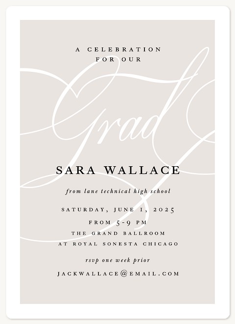 Grad Flourishes Graduation Cards