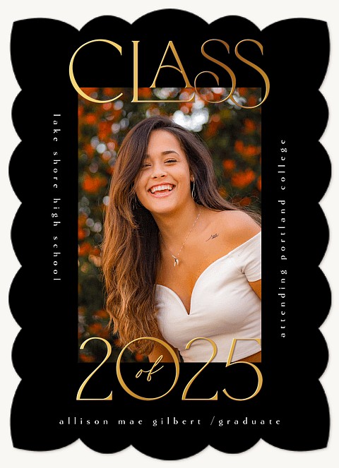 Classy Portrait Graduation Cards