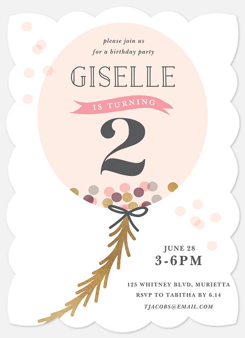 Tassel Fringe Kids' Birthday Invitations