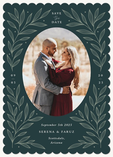 Foliage Frame  Save the Date Cards