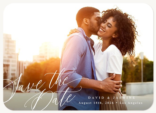 Corner Script  Save the Date Cards