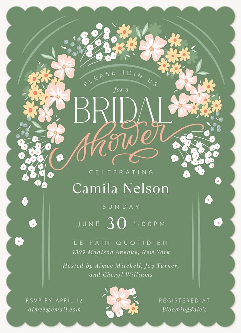 Garden Arch Bridal Shower Invitations