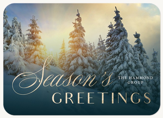 Winter Sunset Business Holiday Cards