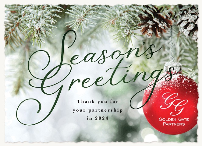 Timeless Ornament Business Holiday Cards