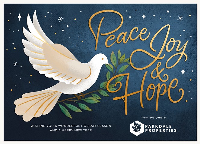 Dove of Peace Business Holiday Cards