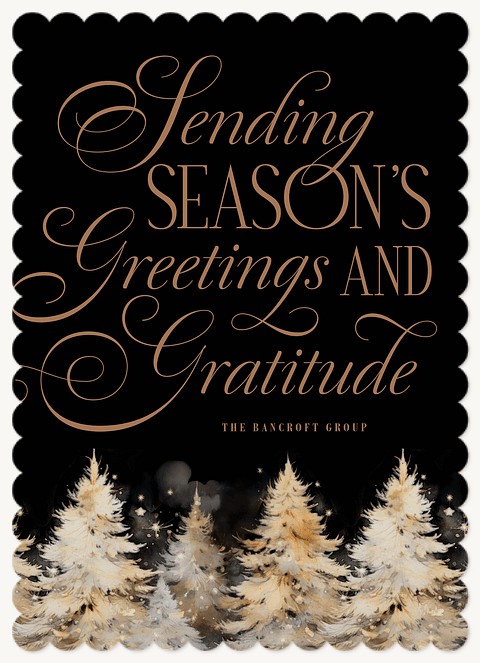 Greetings and Gratitude Business Holiday Cards