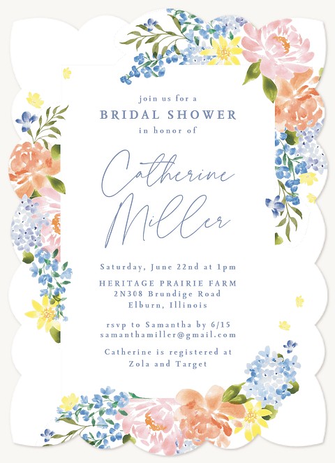 Bright Blooms Bridal Shower Invitations