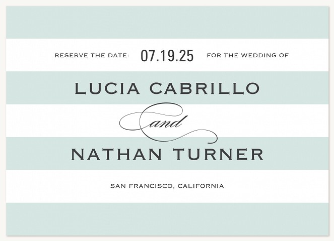 Sea Stripe Save the Date Cards