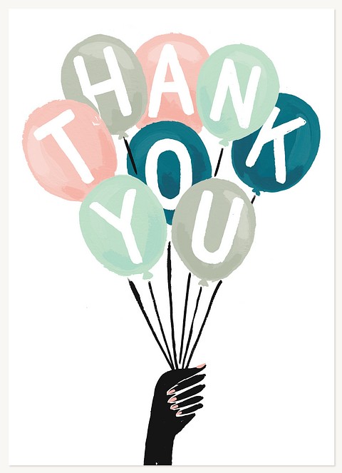 Thankful Balloons Greeting Cards