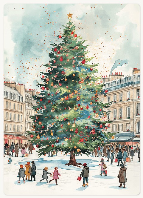 London Square Holiday & Christmas Magnet Cards