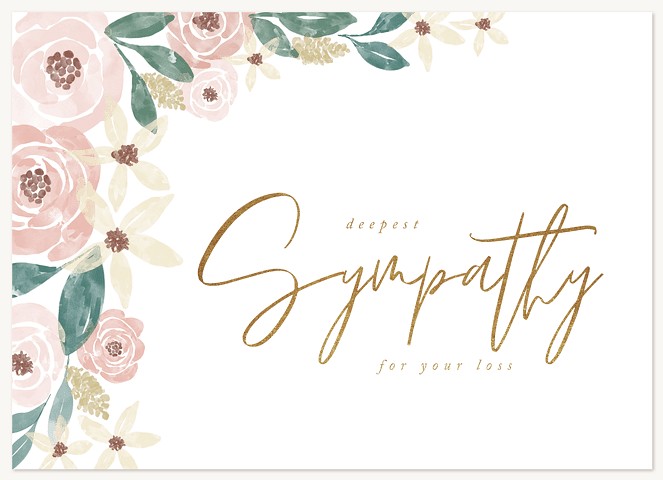 Sympathy Flowers Greeting Cards