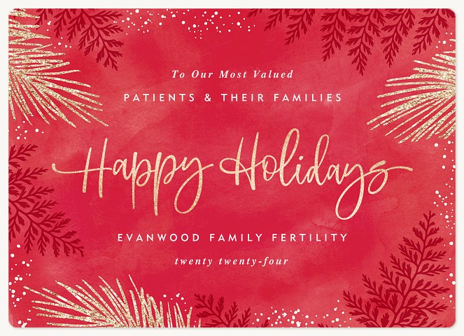 Festive Script Holiday & Christmas Magnet Cards