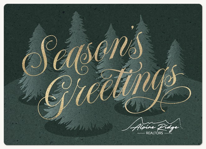 Silhouette Forest Holiday & Christmas Magnet Cards